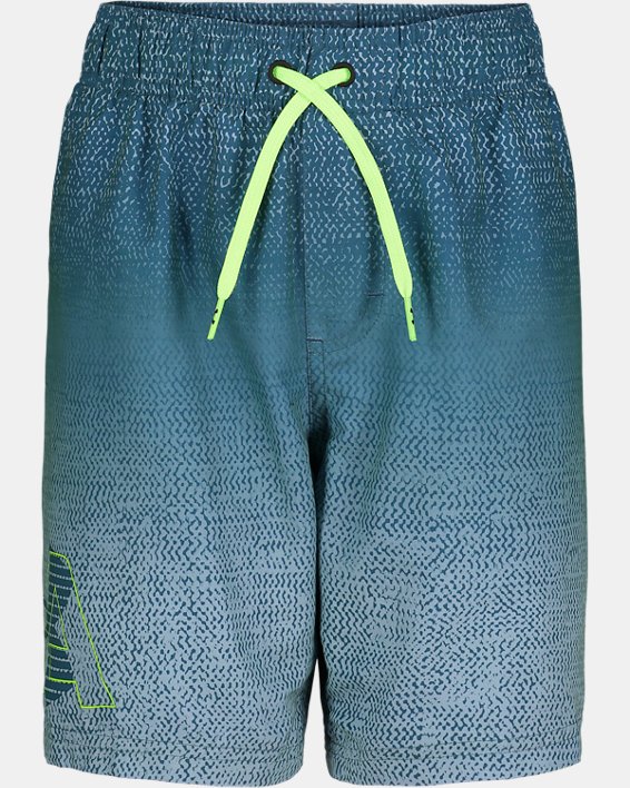 Boys' UA Texture Maze Swim Volley Shorts, Blue, pdpMainDesktop image number 0